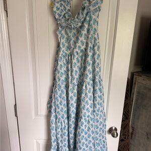 Floral Maxi Dress with Ruffle Detail - LIZARD THICKET